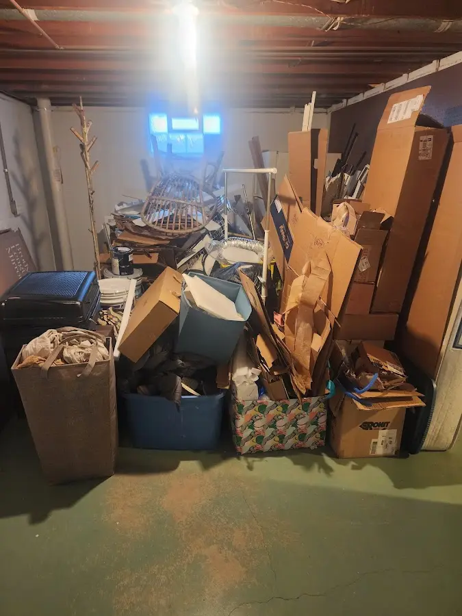 Roll-off dumpster container at job site for Construction Dumpster Rental in Happy Valley